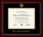 Purdue University Global diploma frame - Gold Engraved Medallion Diploma Frame in Sutton