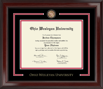 Ohio Wesleyan University diploma frame - Showcase Edition Diplom Frame in Encore