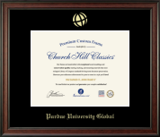 Purdue University Global diploma frame - Gold Embossed Diploma Frame in Studio