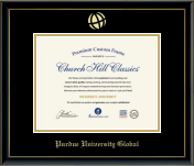 Purdue University Global diploma frame - Gold Embossed Diploma Frame in Onexa Gold