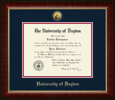 University of Dayton diploma frame - Gold Engraved Medallion Diploma Frame in Murano