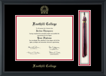 Foothill College Tassel Edition Diploma Frame in Obsidian