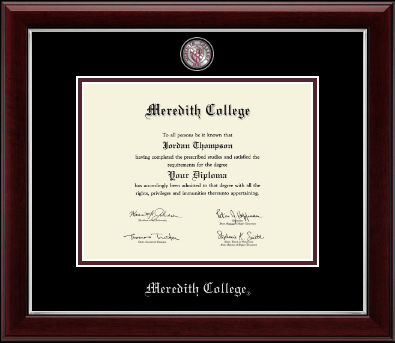 Meredith College diploma frame - Masterpiece Medallion Diploma Frame in Gallery Silver