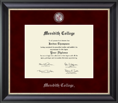 Meredith College diploma frame - Regal Edition Diploma Frame in Noir