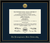 Pennsylvania State University diploma frame - Gold Engraved Medallion Diploma Frame in Onexa Gold