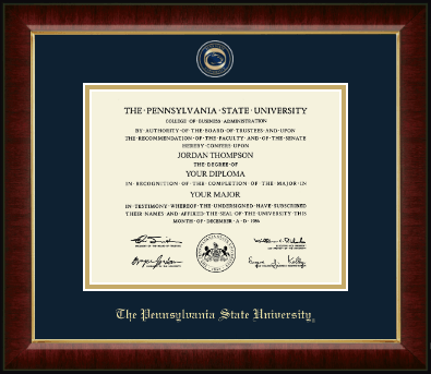 Pennsylvania State University diploma frame - Masterpiece Medallion Diploma Frame in Murano