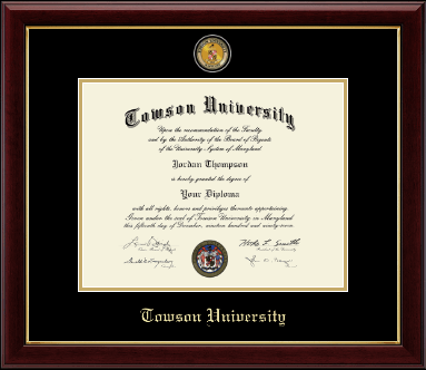 Towson University diploma frame - Masterpiece Medallion Diploma Frame in Gallery