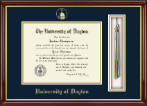 University of Dayton Tassel Edition Diploma Frame in Southport Gold