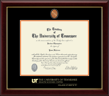 The University of Tennessee Health Science Center Memphis diploma frame - Masterpiece Medallion Diploma Frame in Gallery