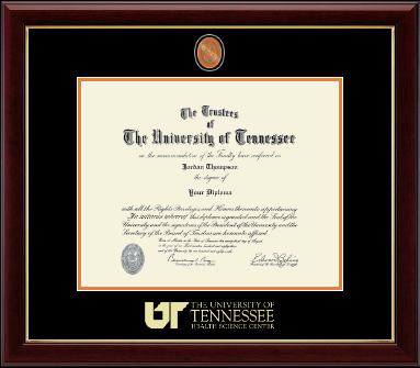 The University of Tennessee Health Science Center Memphis diploma frame - Masterpiece Medallion Diploma Frame in Gallery