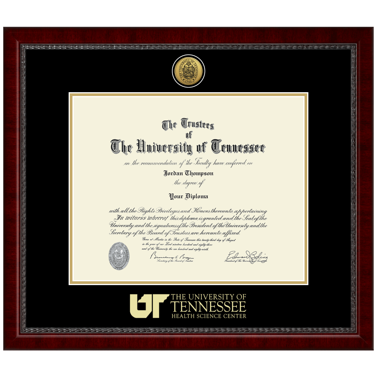 Gold Engraved Medallion Diploma Frame in Sutton The University of