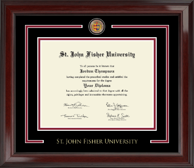 St. John Fisher University diploma frame - Showcase Edition Diploma Frame in Encore