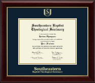 Southeastern Baptist Theological Seminary diploma frame - Gold Embossed Diploma Frame in Gallery