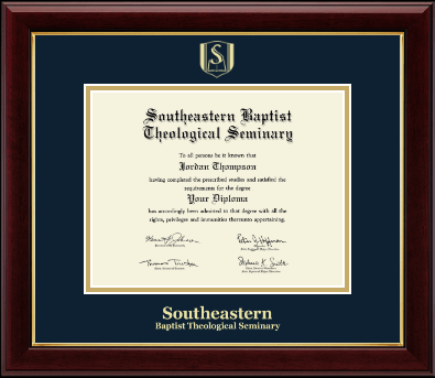 Southeastern Baptist Theological Seminary diploma frame - Gold Embossed Diploma Frame in Gallery
