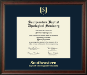 Southeastern Baptist Theological Seminary diploma frame - Gold Embossed Diploma Frame in Studio