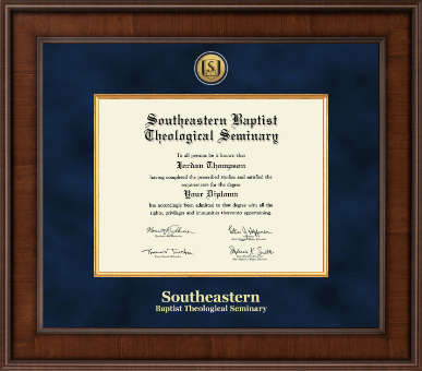Southeastern Baptist Theological Seminary diploma frame - Presidential Gold Engraved Diploma Frame in Madison