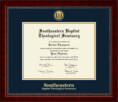 Southeastern Baptist Theological Seminary diploma frame - Gold Engraved Medallion Diploma Frame in Sutton