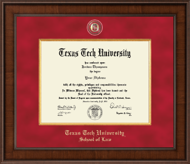 Texas Tech University diploma frame - Presidential Masterpiece Diploma Frame in Madison