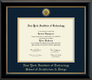 New York Institute of Technology diploma frame - Gold Engraved Medallion Diploma Frame in Onyx Gold