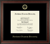 Northwest Nazarene University diploma frame - Gold Embossed Diploma Frame in Studio