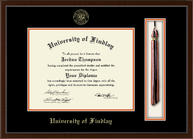The University of Findlay diploma frame - Tassel & Cord Diploma Frame in Delta