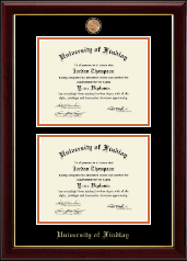 The University of Findlay diploma frame - Masterpiece Medallion Double Diploma Frame in Gallery