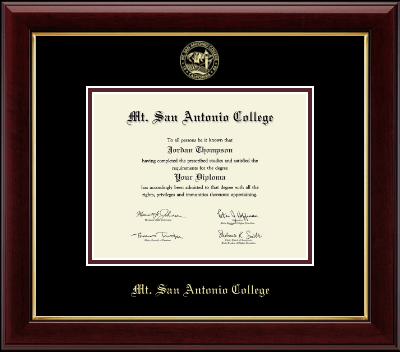 Mt. San Antonio College diploma frame - Gold Embossed Diploma Frame in Gallery