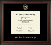 Mt. San Antonio College diploma frame - Gold Embossed Diploma Frame in Studio