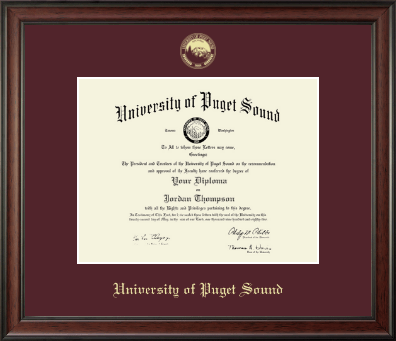 University of Puget Sound diploma frame - Gold Embossed Diploma Frame in Studio