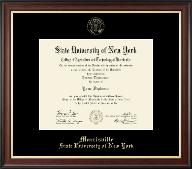 SUNY Morrisville diploma frame - Gold Embossed Diploma Frame in Studio Gold