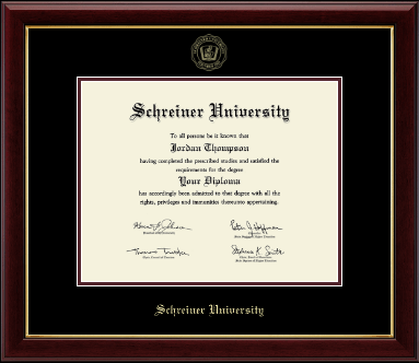 Schreiner University diploma frame - Gold Embossed Diploma Frame in Gallery