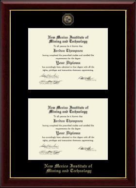 New Mexico Institute of Mining & Technology diploma frame - Masterpiece Medallion Double Diploma Frame in Gallery