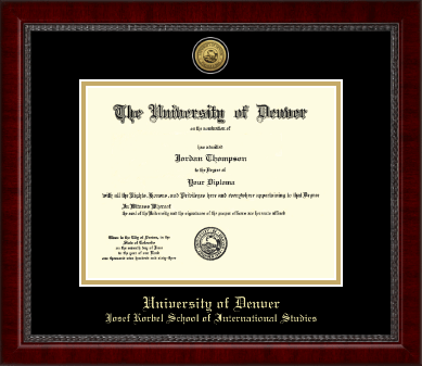 University of Denver diploma frame - Gold Engraved Medallion Diploma Frame in Sutton