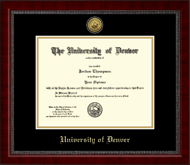 University of Denver diploma frame - Gold Engraved Medallion Diploma Frame in Sutton