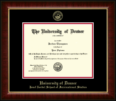 University of Denver diploma frame - Gold Embossed Diploma Frame in Murano