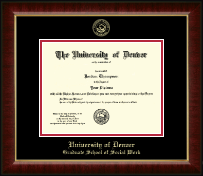 University of Denver diploma frame - Gold Embossed Diploma Frame in Murano