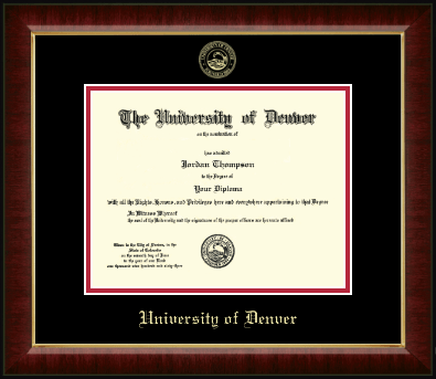 University of Denver diploma frame - Gold Embossed Diploma Frame in Murano