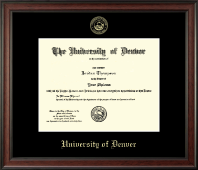 University of Denver diploma frame - Gold Embossed Diploma Frame in Studio