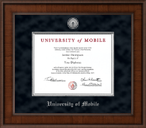University of Mobile diploma frame - Presidential Silver Engraved Diploma Frame in Madison