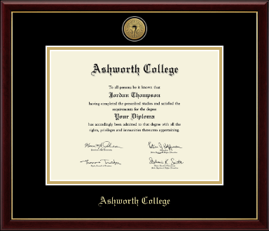 Ashworth College diploma frame - Gold Engraved Medallion Diploma Frame in Galleria