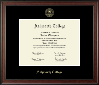 Ashworth College diploma frame - Gold Embossed Diploma Frame in Studio