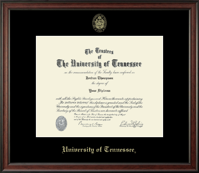 The University of Tennessee Knoxville diploma frame - Gold Embossed Diploma Frame in Studio