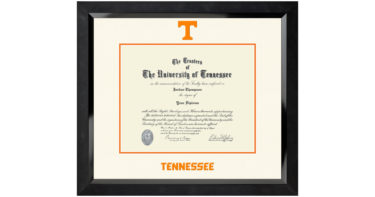 Dimensions Diploma Frame in Eclipse The University of Tennessee