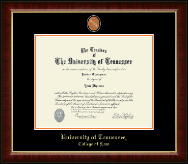 The University of Tennessee Knoxville diploma frame - Masterpiece Medallion Diploma Frame in Murano