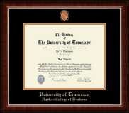 The University of Tennessee Knoxville diploma frame - Masterpiece Medallion Diploma Frame in Murano