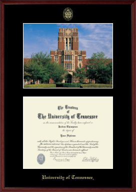 The University of Tennessee Knoxville diploma frame - Campus Scene Diploma Frame in Camby