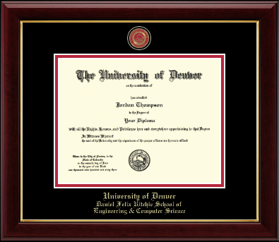 University of Denver diploma frame - Masterpiece Medallion Diploma Frame in Gallery