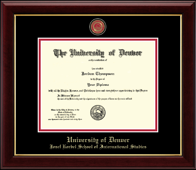 University of Denver diploma frame - Masterpiece Medallion Diploma Frame in Gallery