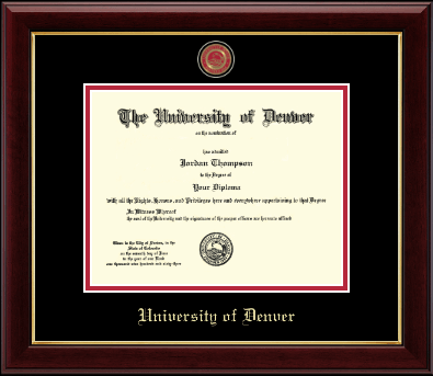 University of Denver diploma frame - Masterpiece Medallion Diploma Frame in Gallery