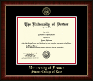 University of Denver diploma frame - Gold Embossed Diploma Frame in Murano